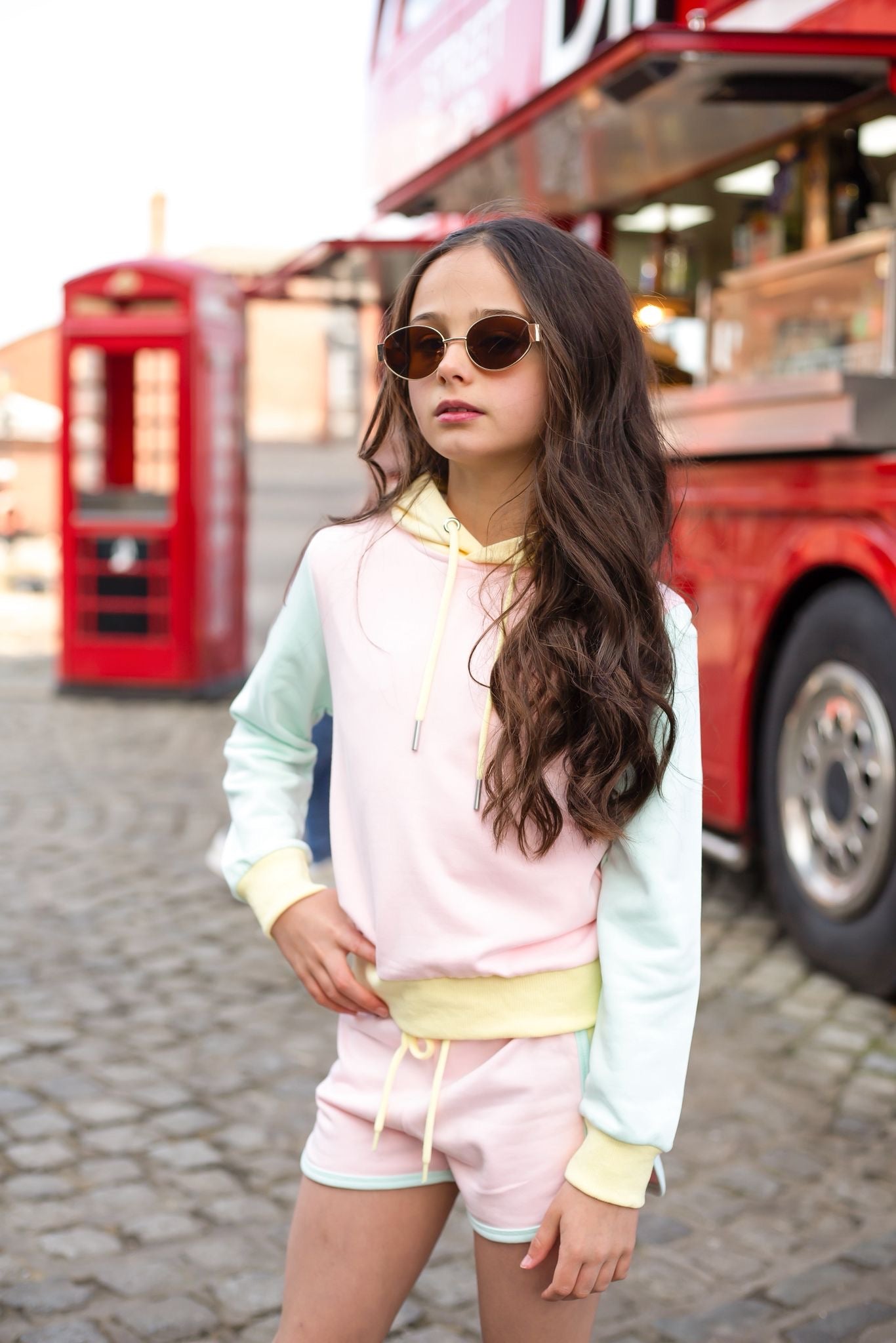 D by Dolly Peach Long Hoodie