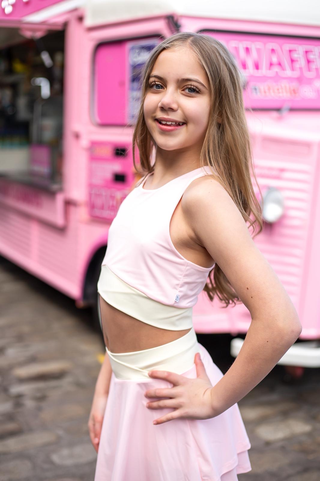 D by Dolly Baby Pink Skort and Crop Top