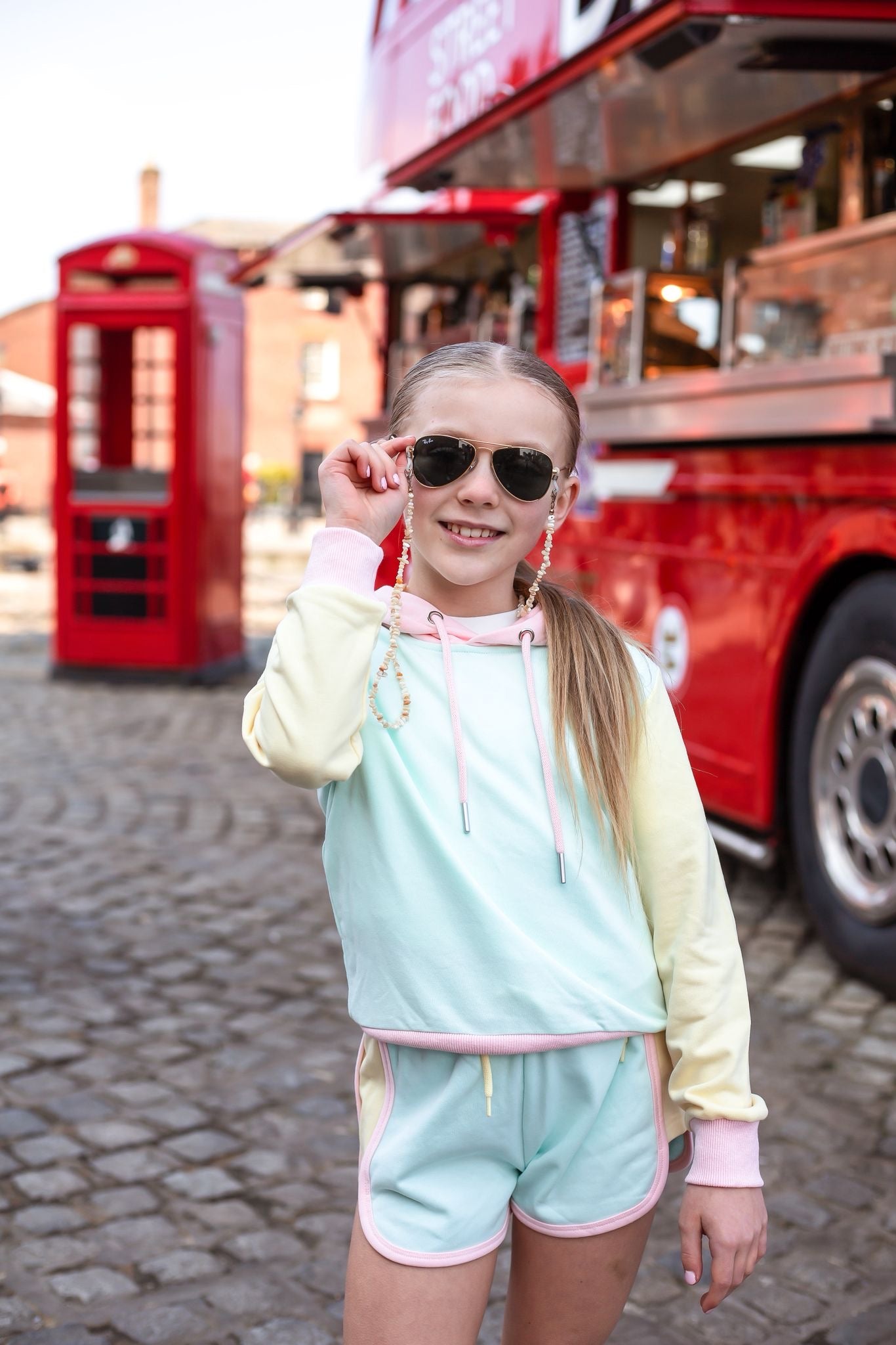 D by Dolly Aqua Long Hoodie