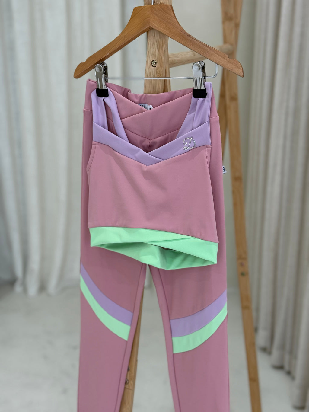 D by Dolly Pastel Pink Leggings Set