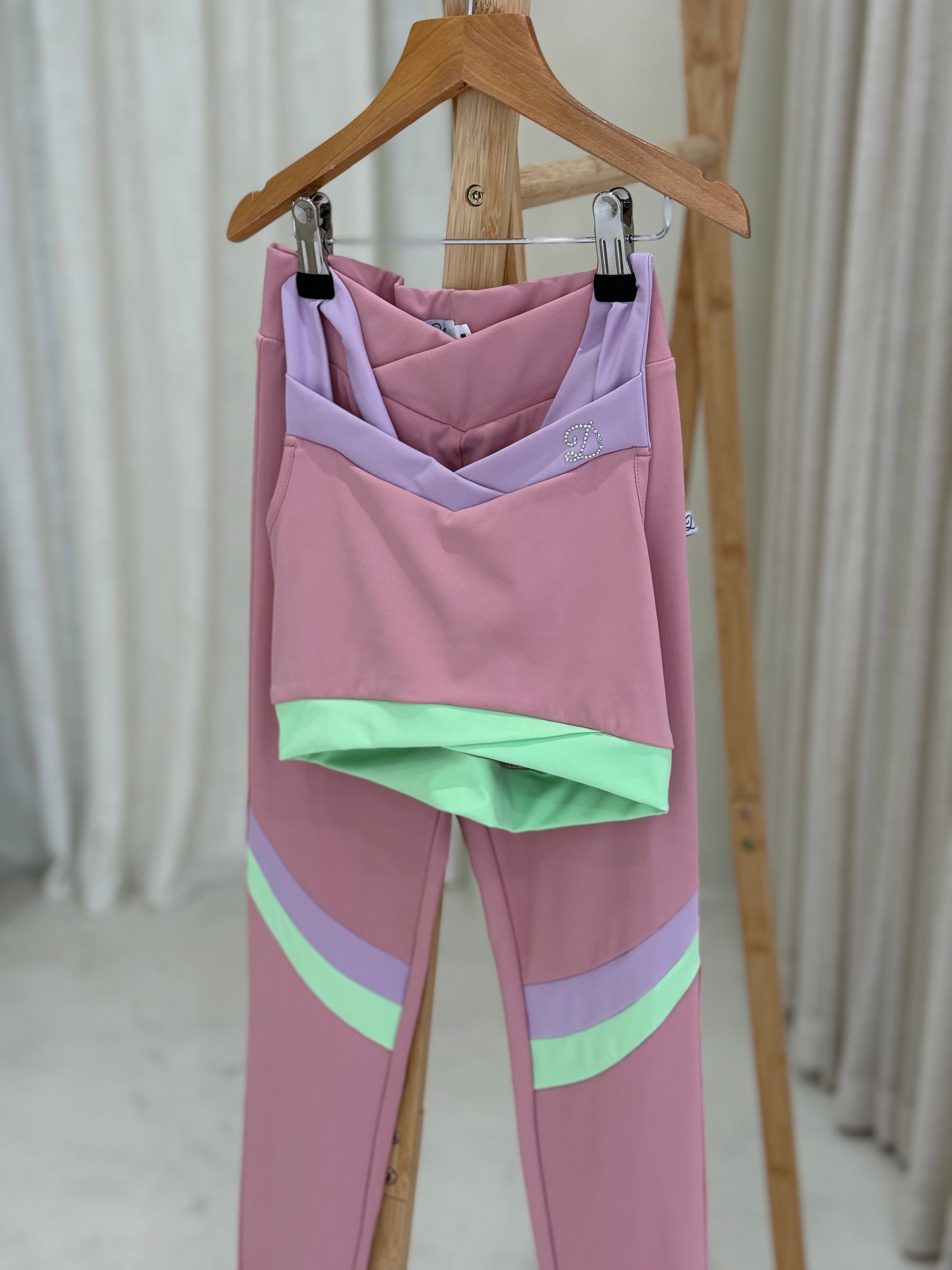 D by Dolly Pastel Pink Leggings Set