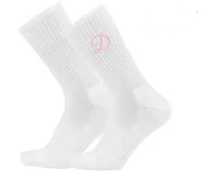 D by Dolly Sport Ankle Socks White Baby Pink D