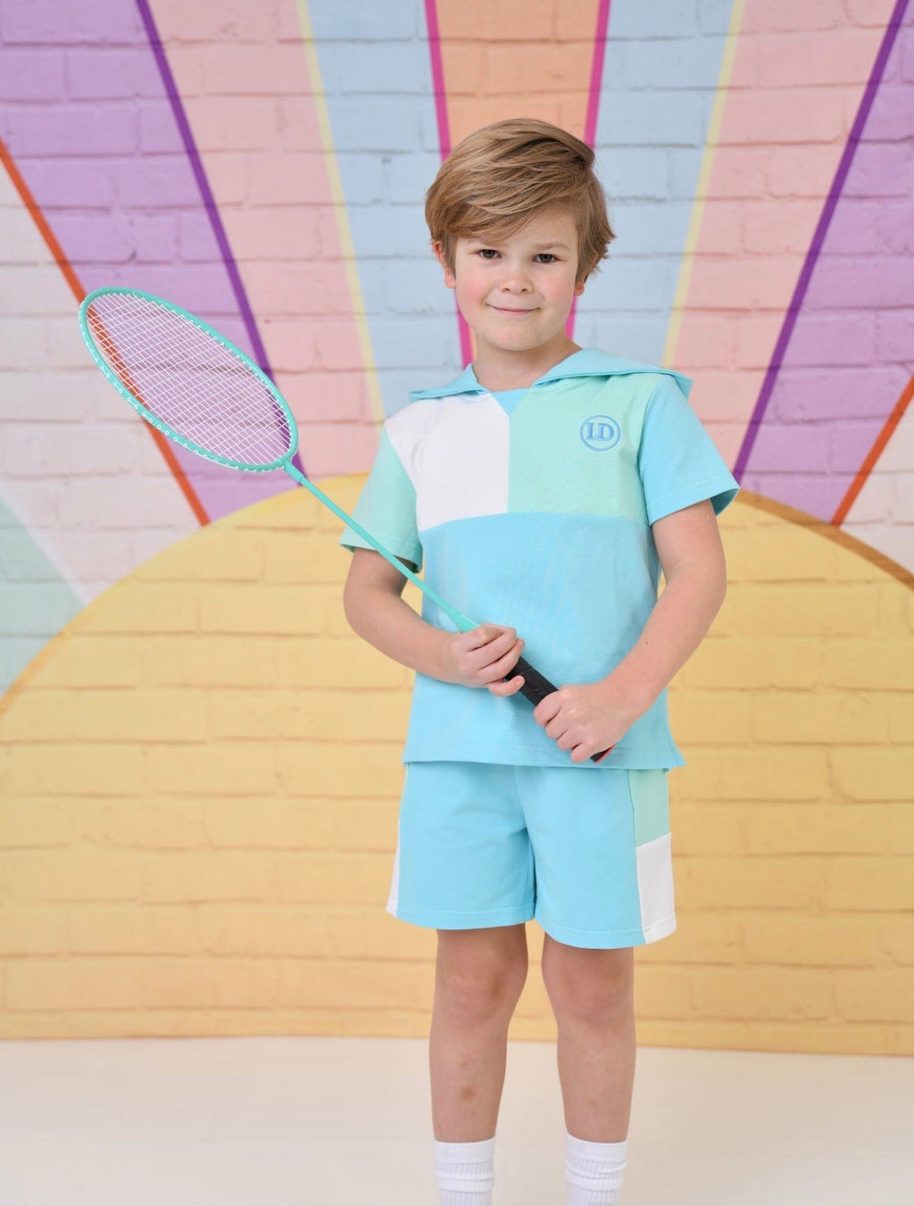 Little Dudes Boys Blue Hooded Shorts Set – Soft Summer Lounge Set | Ages 2-8 Years