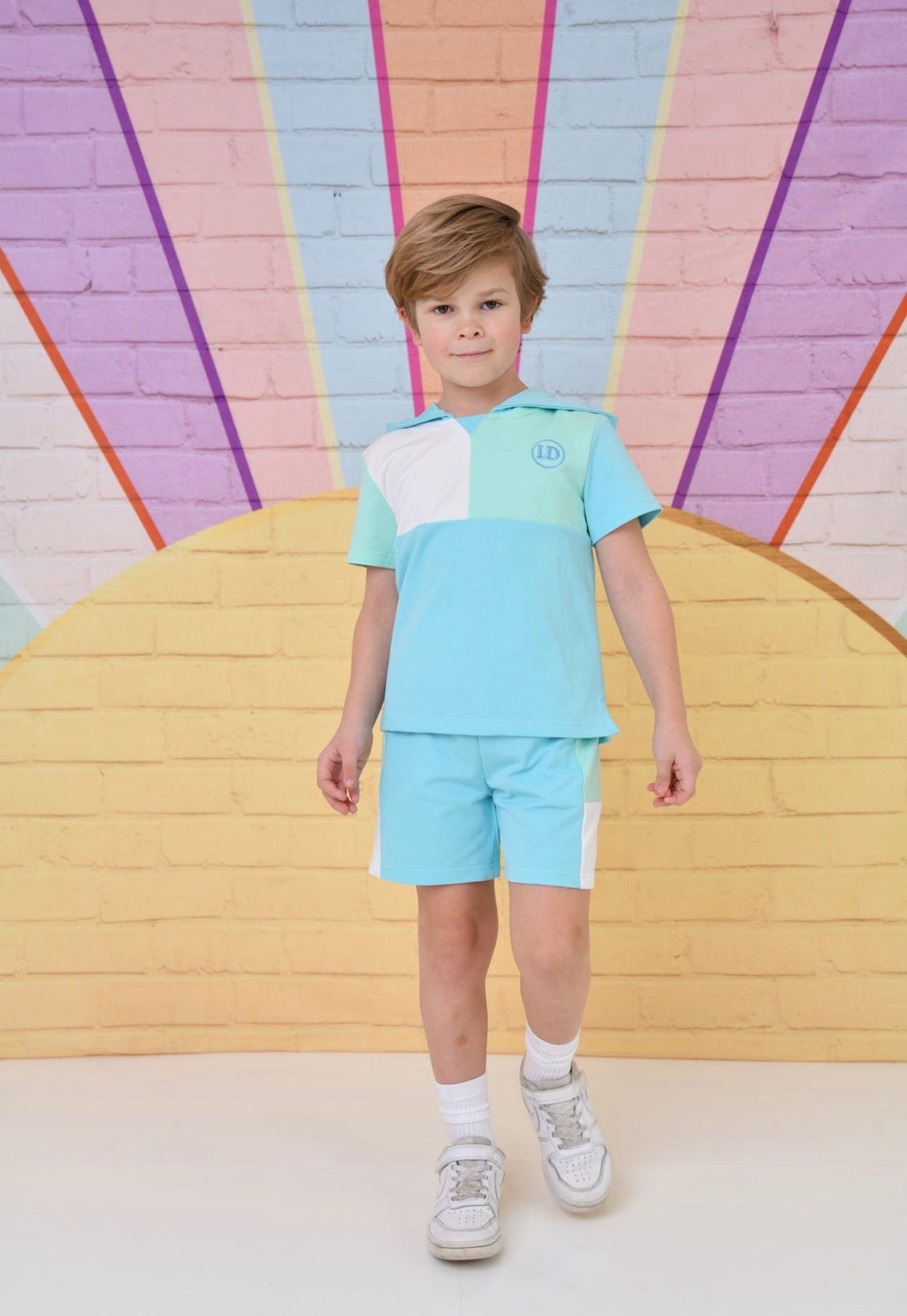 Little Dudes Boys Blue Hooded Shorts Set – Soft Summer Lounge Set | Ages 2-8 Years