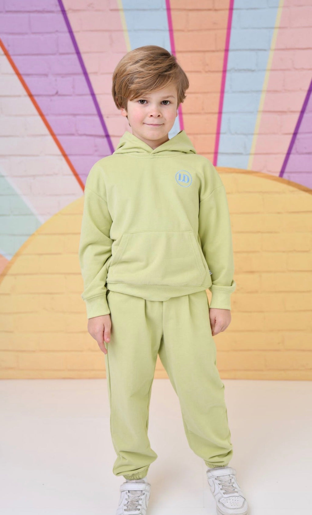 Little Dudes Boys Sage Green Hooded Jogger Set – Cosy Loungewear & Tracksuit | Ages 2-8 Years