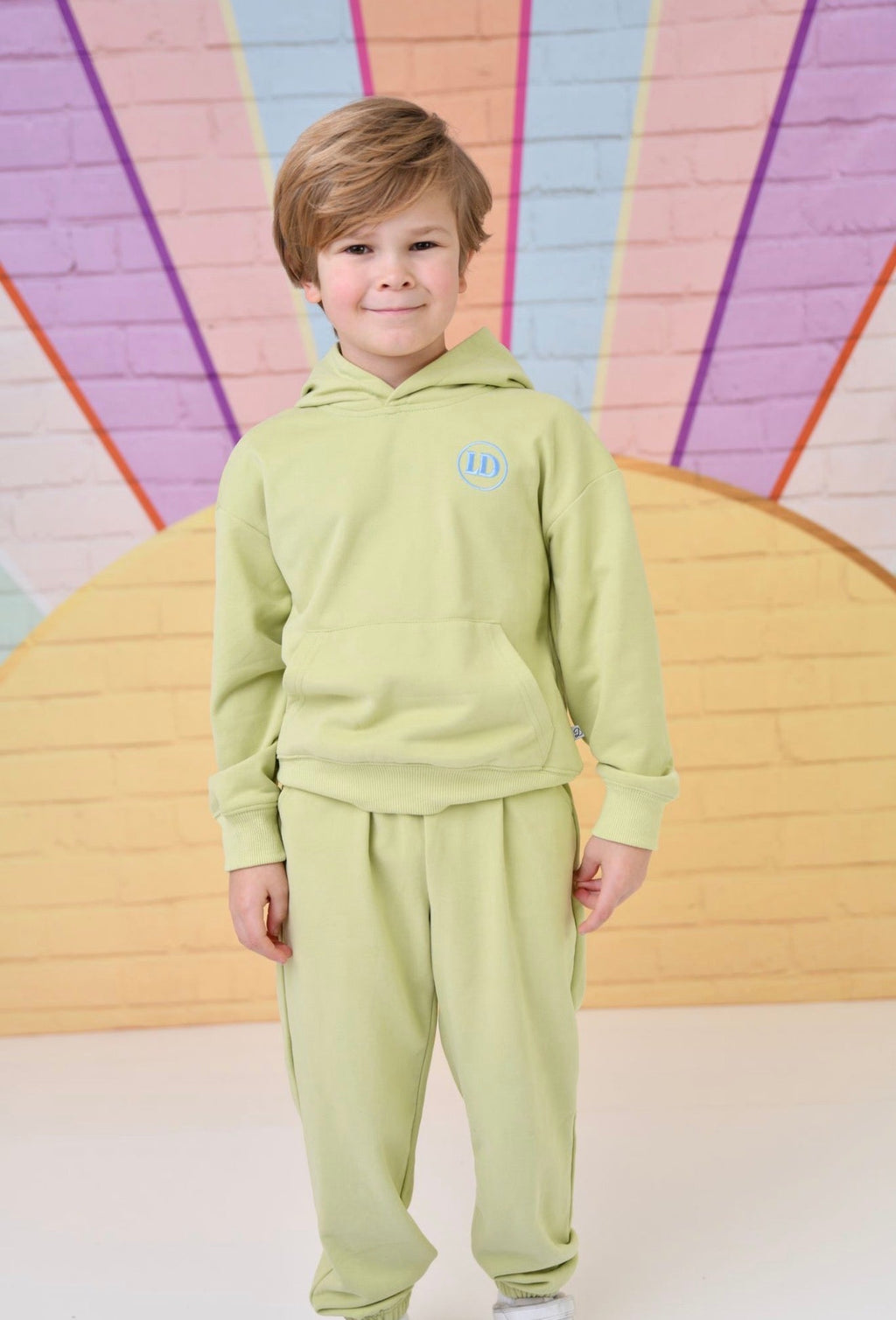 Little Dudes Boys Sage Green Hooded Jogger Set – Cosy Loungewear & Tracksuit | Ages 2-8 Years