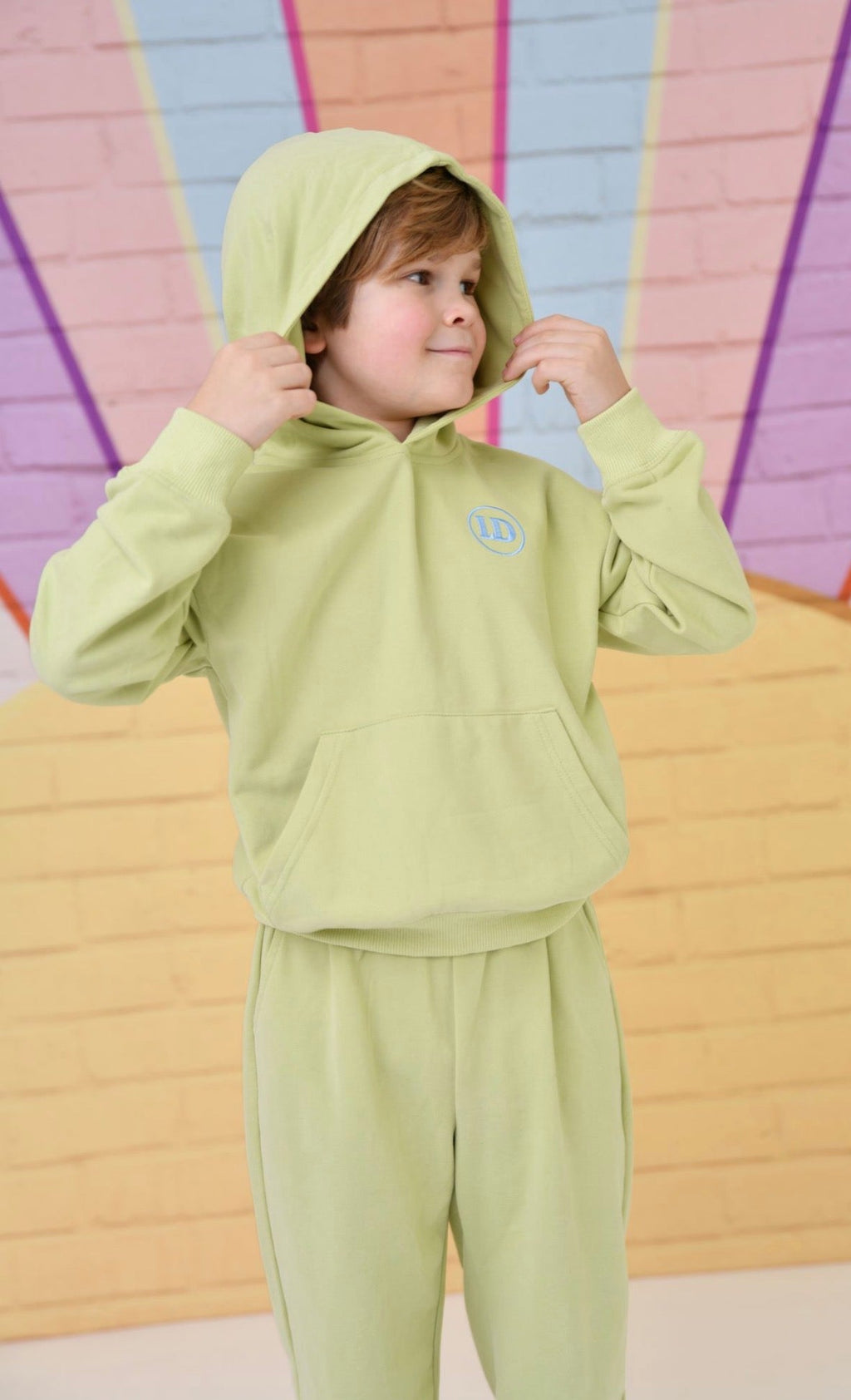 Little Dudes Boys Sage Green Hooded Jogger Set – Cosy Loungewear & Tracksuit | Ages 2-8 Years