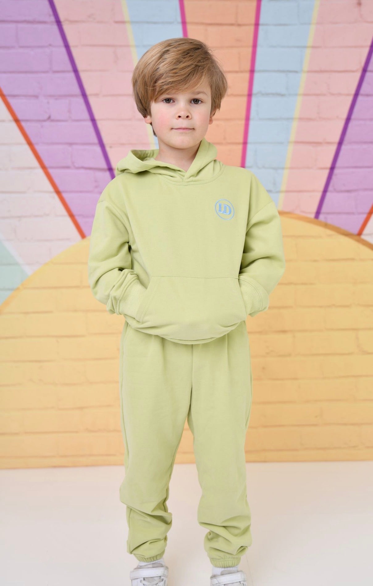Little Dudes Boys Sage Green Hooded Jogger Set – Cosy Loungewear & Tracksuit | Ages 2-8 Years