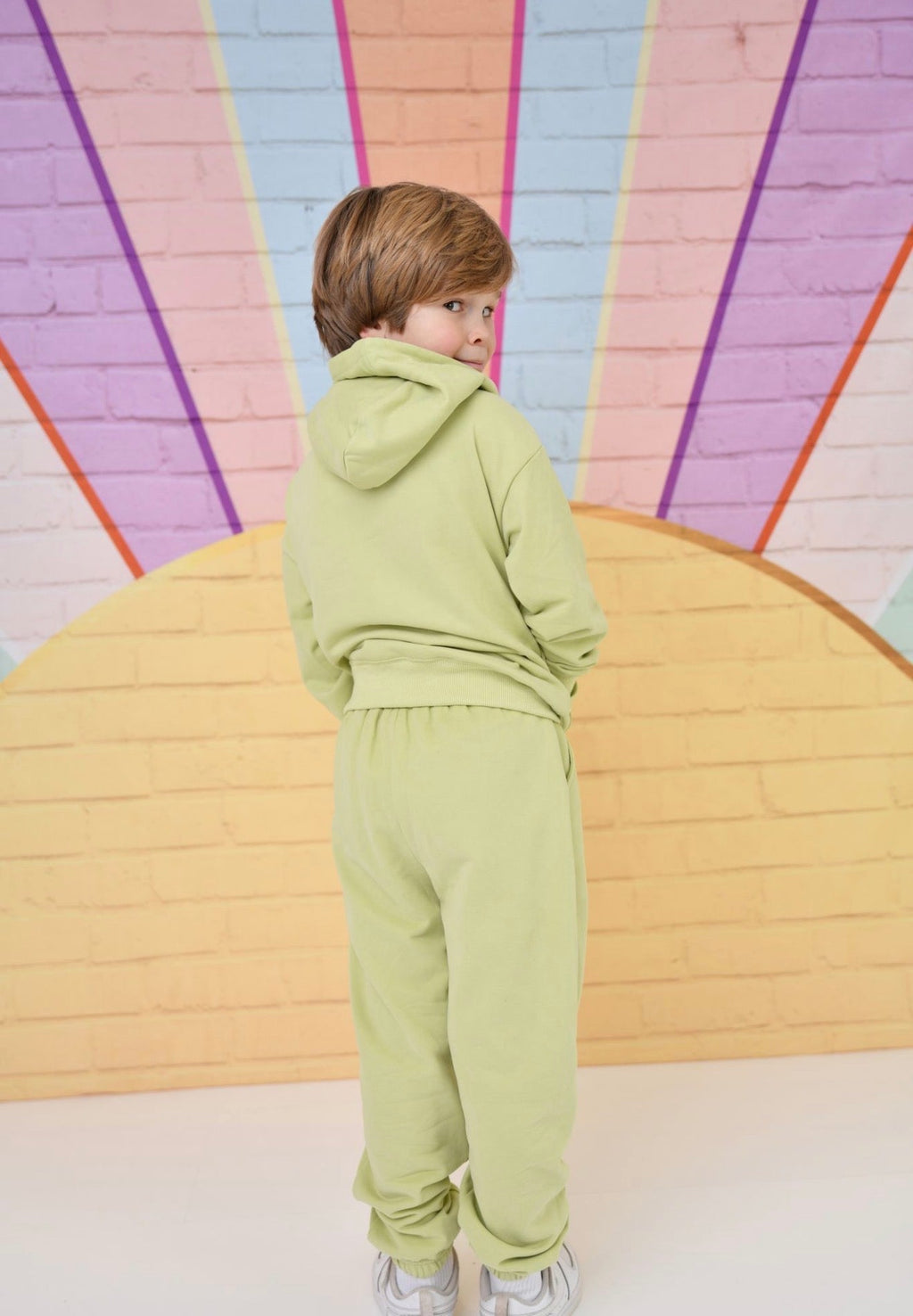 Little Dudes Boys Sage Green Hooded Jogger Set – Cosy Loungewear & Tracksuit | Ages 2-8 Years