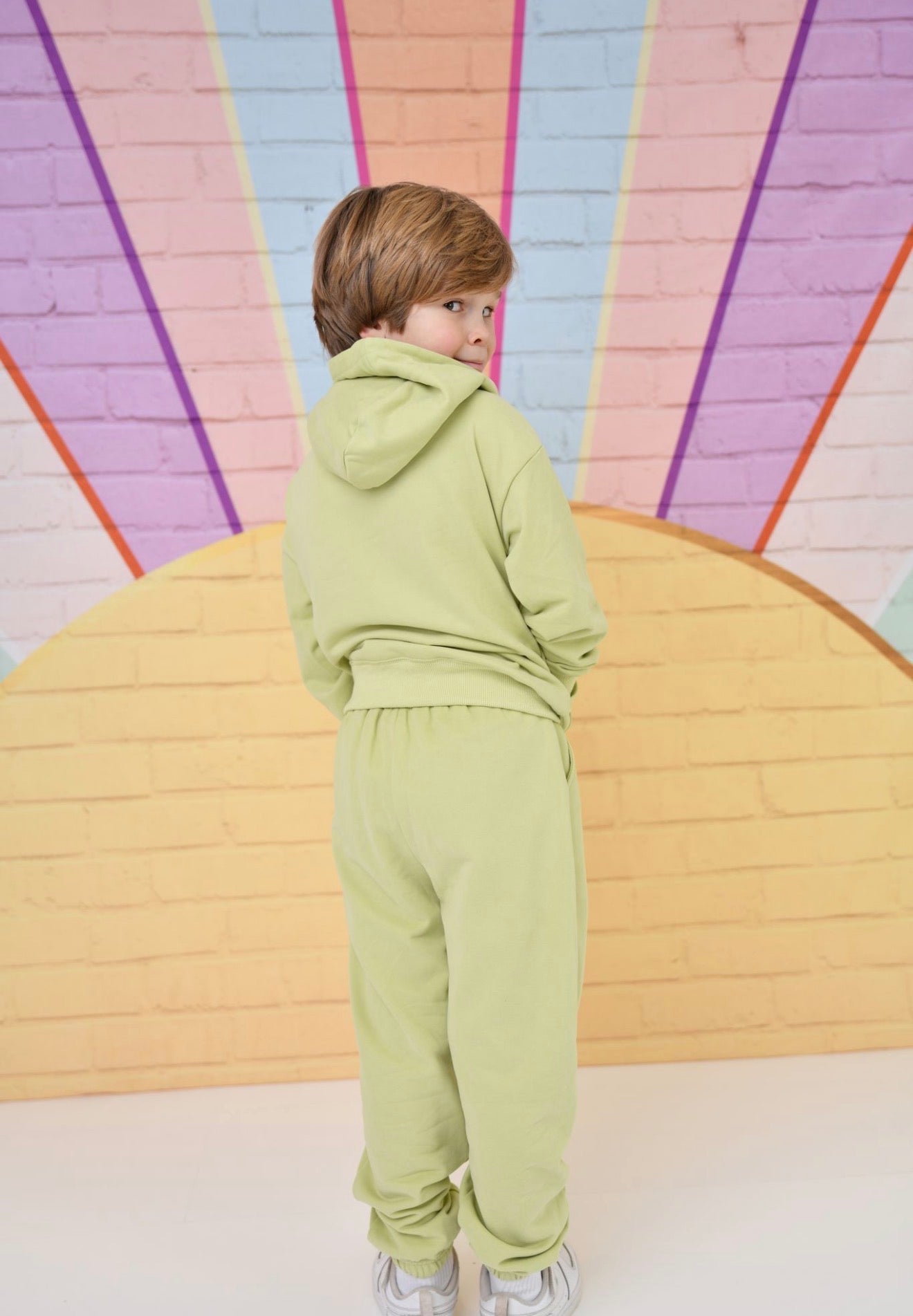 Little Dudes Boys Sage Green Hooded Jogger Set – Cosy Loungewear & Tracksuit | Ages 2-8 Years