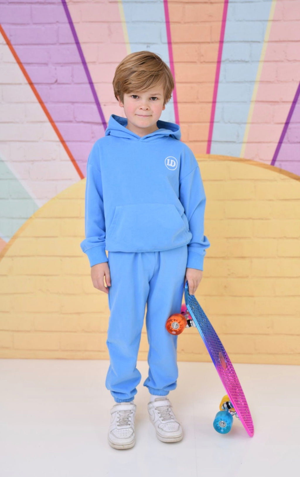 Little Dudes Boys Blue Hooded Jogger Set – Cosy Loungewear & Tracksuit | Ages 2-8 Years