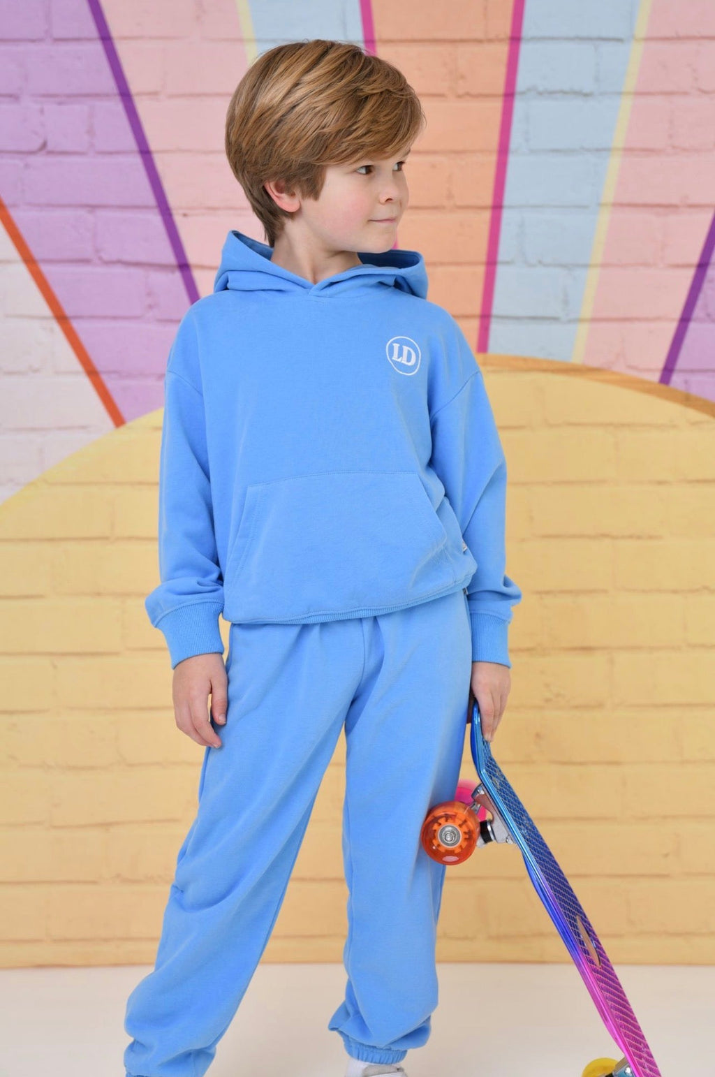 Little Dudes Boys Blue Hooded Jogger Set – Cosy Loungewear & Tracksuit | Ages 2-8 Years