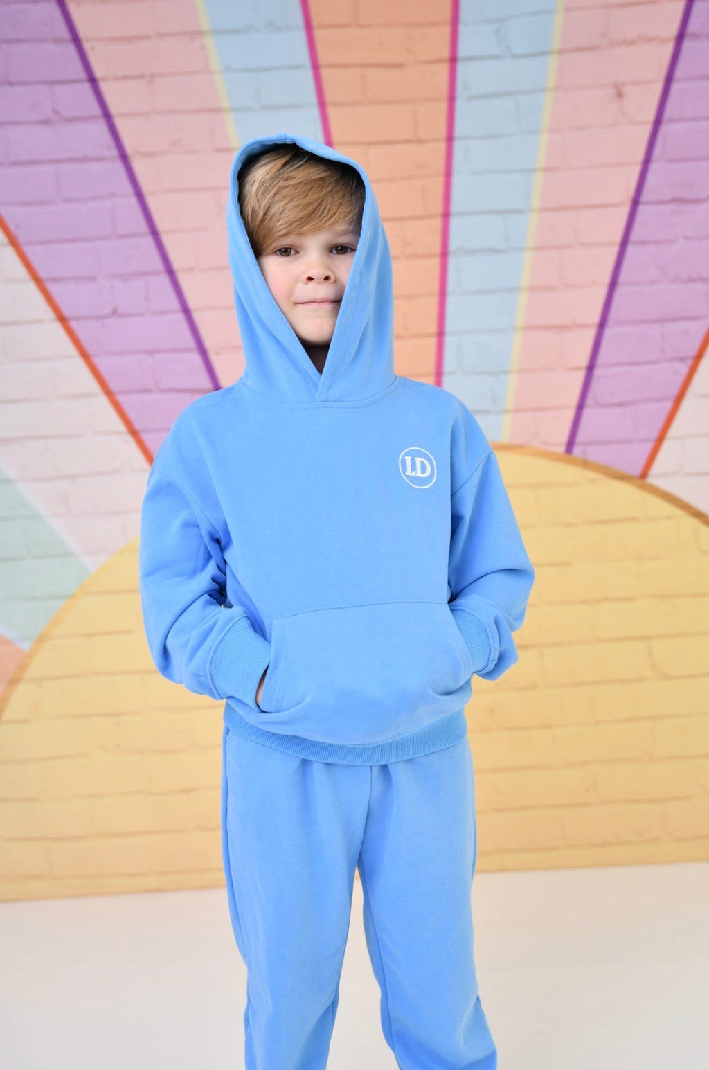 Little Dudes Boys Blue Hooded Jogger Set – Cosy Loungewear & Tracksuit | Ages 2-8 Years
