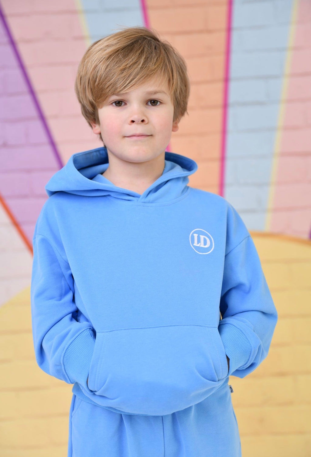 Little Dudes Boys Blue Hooded Jogger Set – Cosy Loungewear & Tracksuit | Ages 2-8 Years