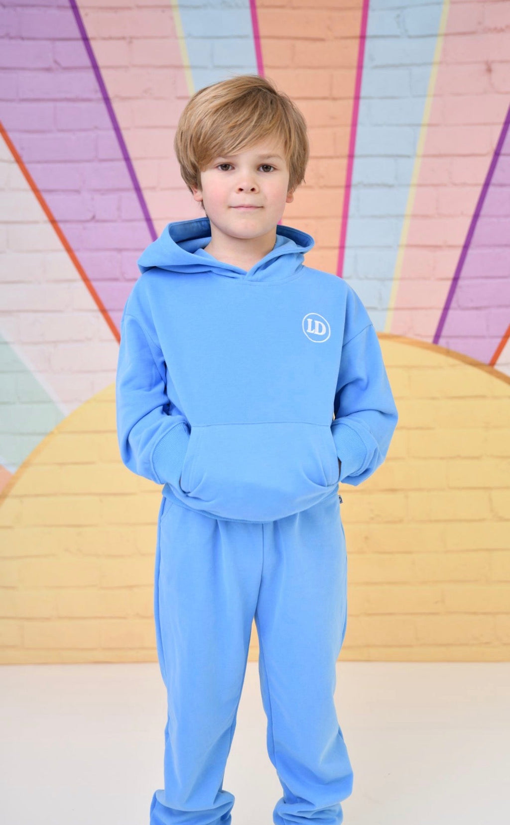 Little Dudes Boys Blue Hooded Jogger Set – Cosy Loungewear & Tracksuit | Ages 2-8 Years