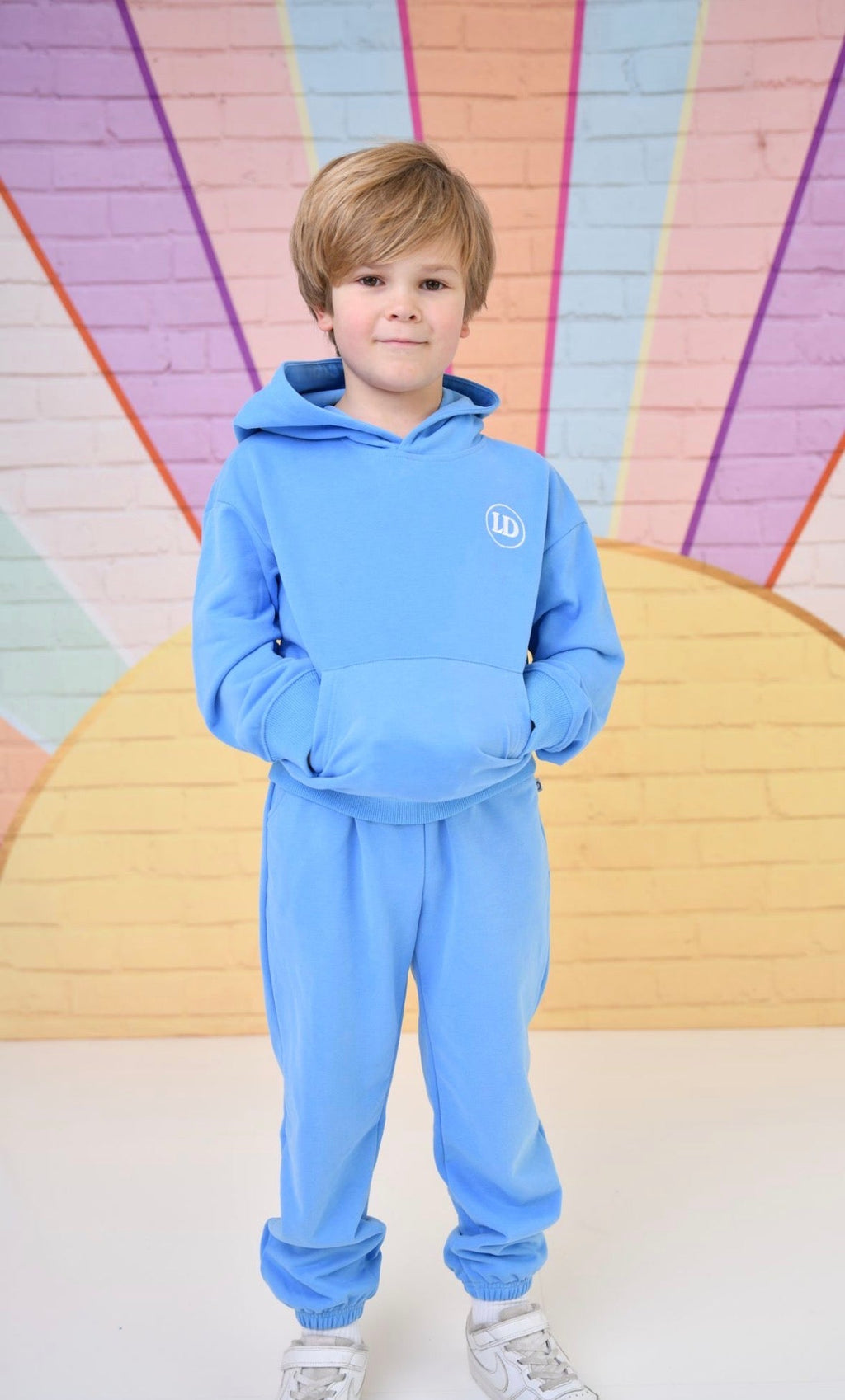 Little Dudes Boys Blue Hooded Jogger Set – Cosy Loungewear & Tracksuit | Ages 2-8 Years