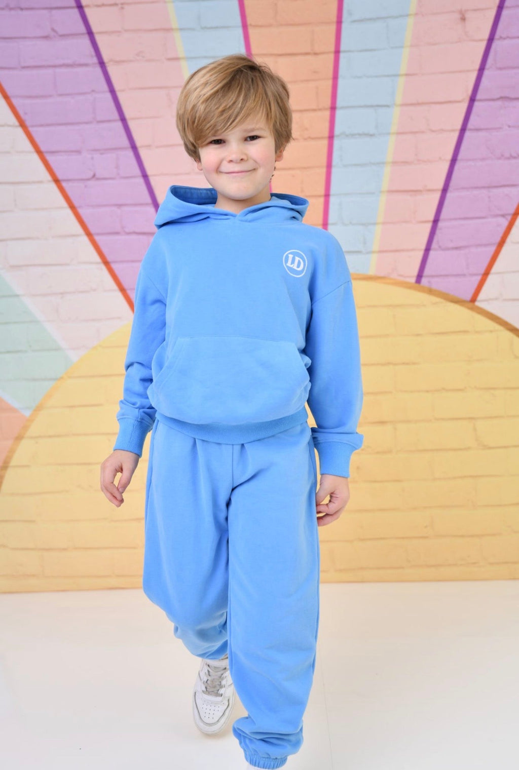 Little Dudes Boys Blue Hooded Jogger Set – Cosy Loungewear & Tracksuit | Ages 2-8 Years