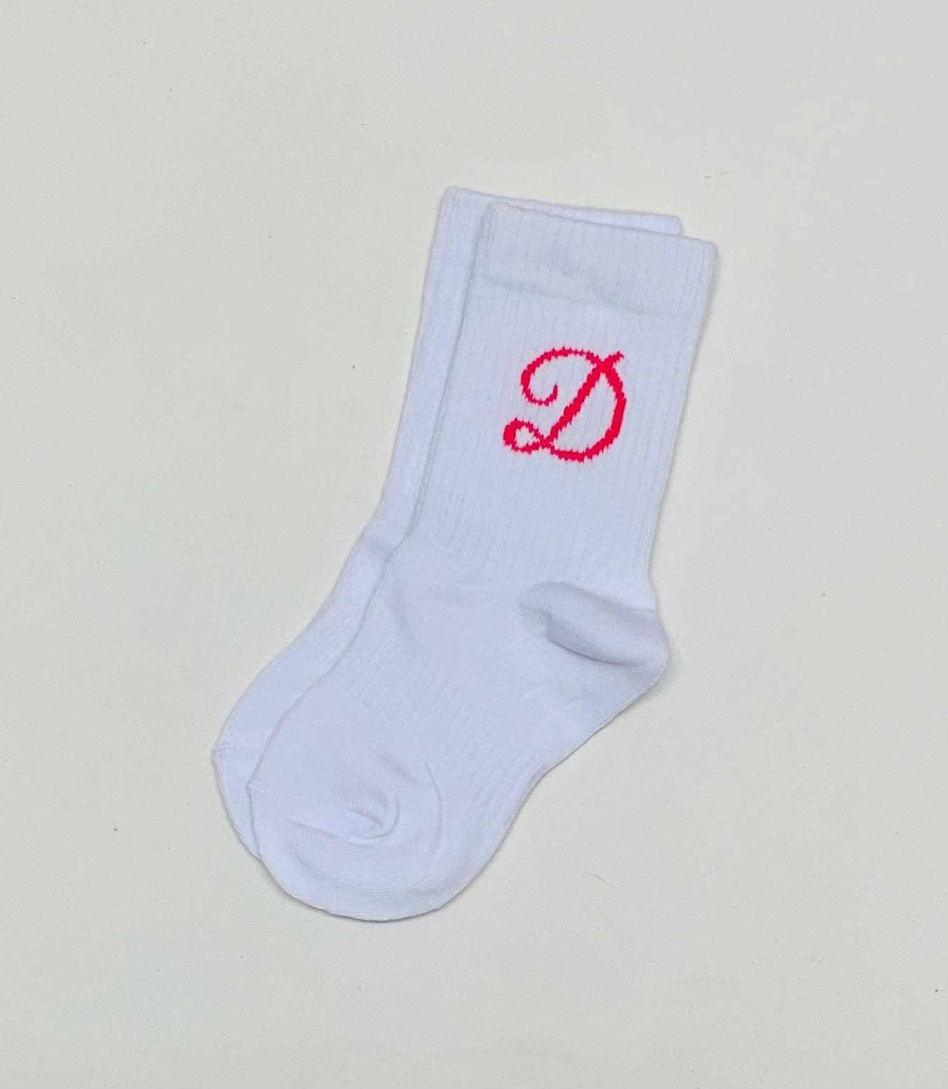 D by Dolly Sport Socks White Fushia D