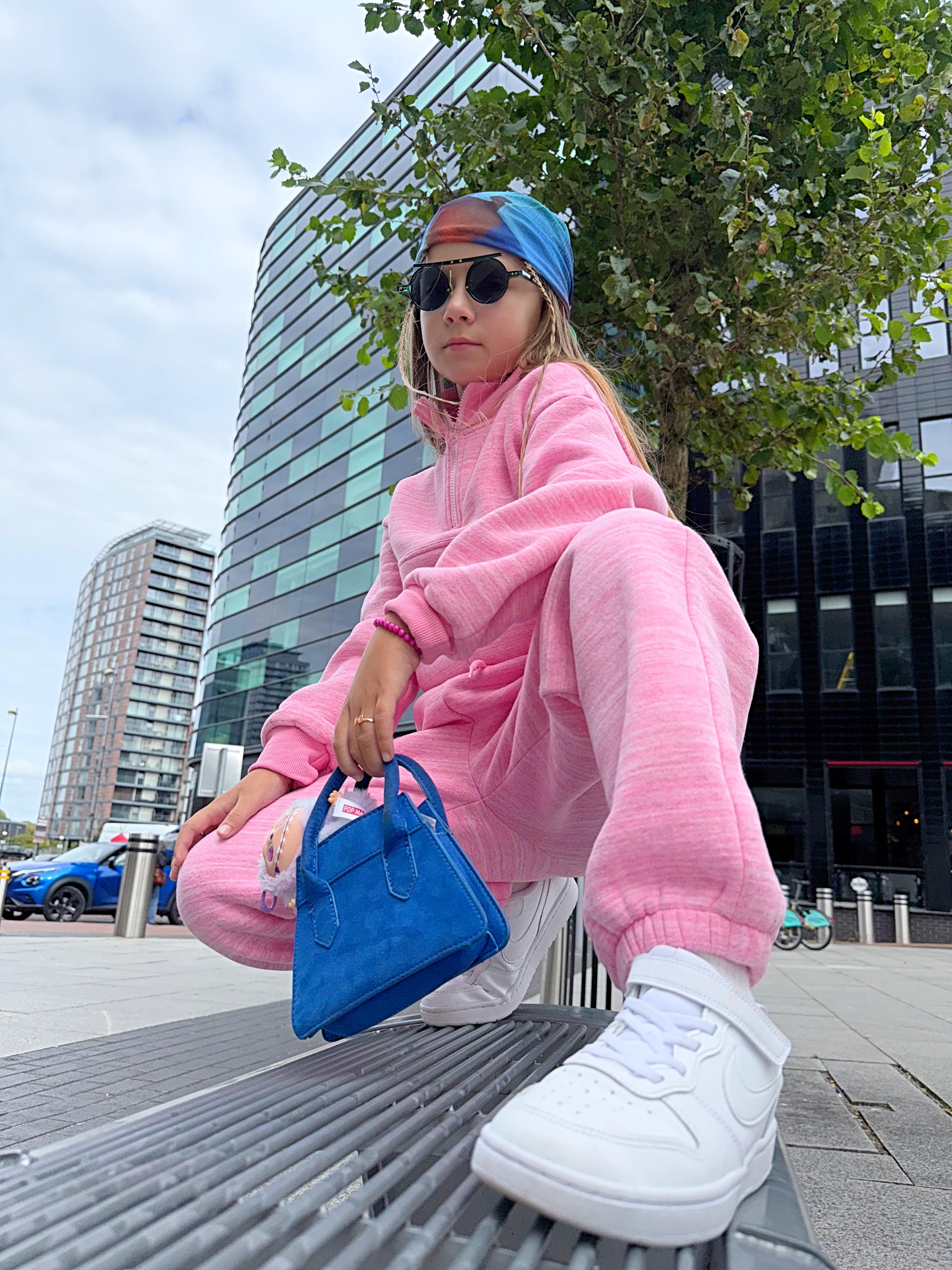 D by Dolly Pink Girls Jogging Suit