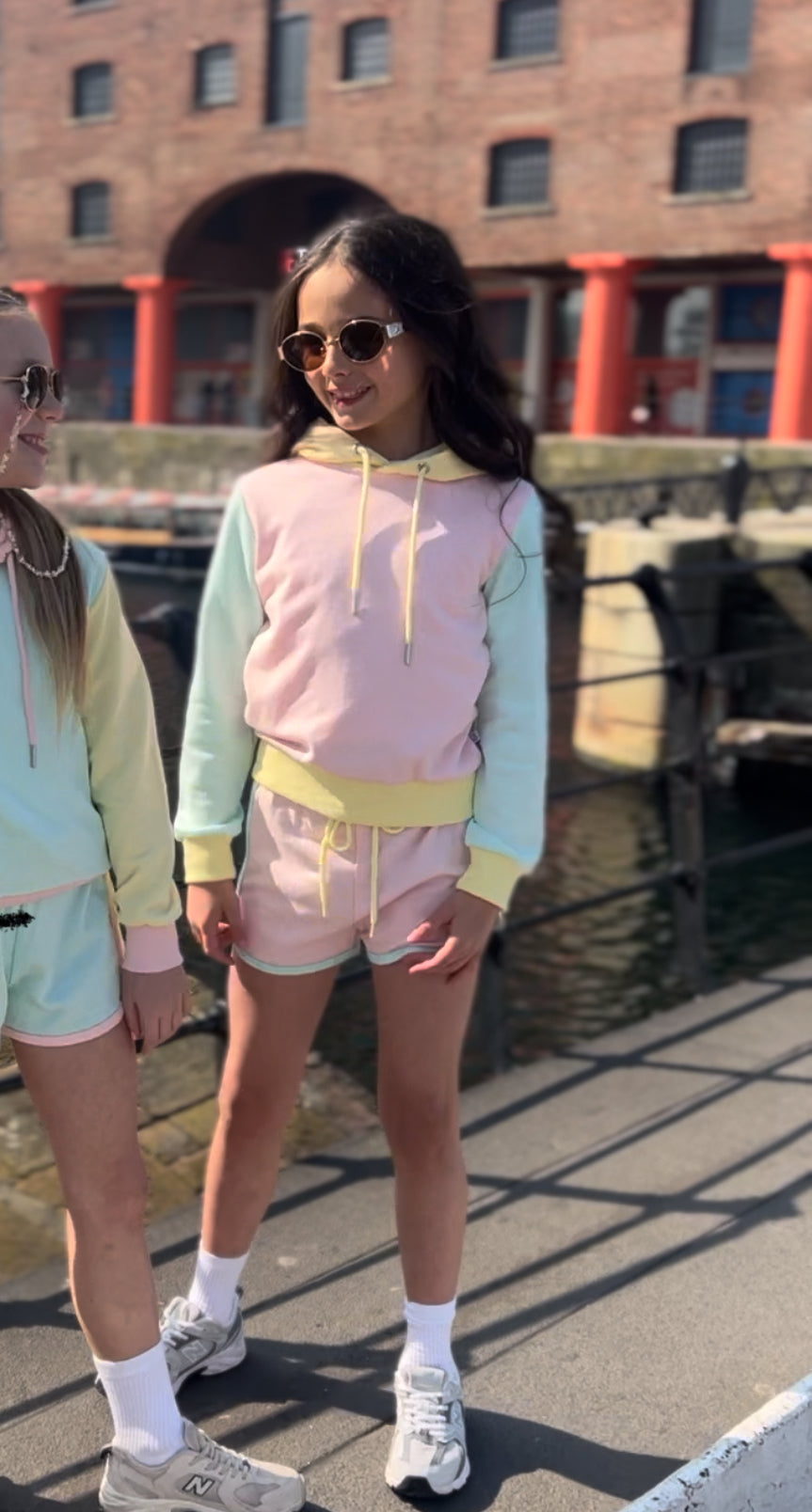 D by Dolly girls peach pink sports shorts