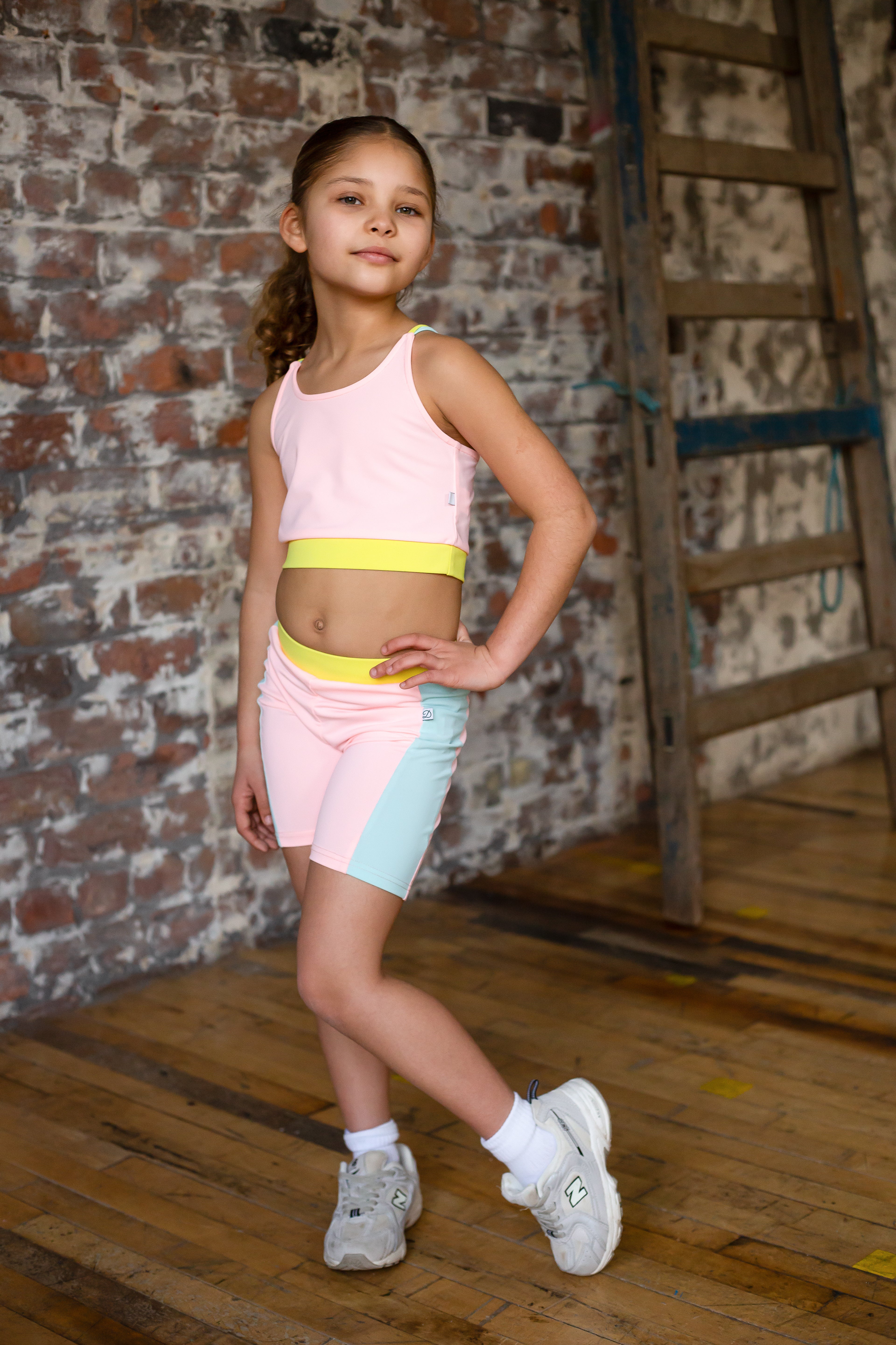 D by Dolly Peach Shorts & Crop Top