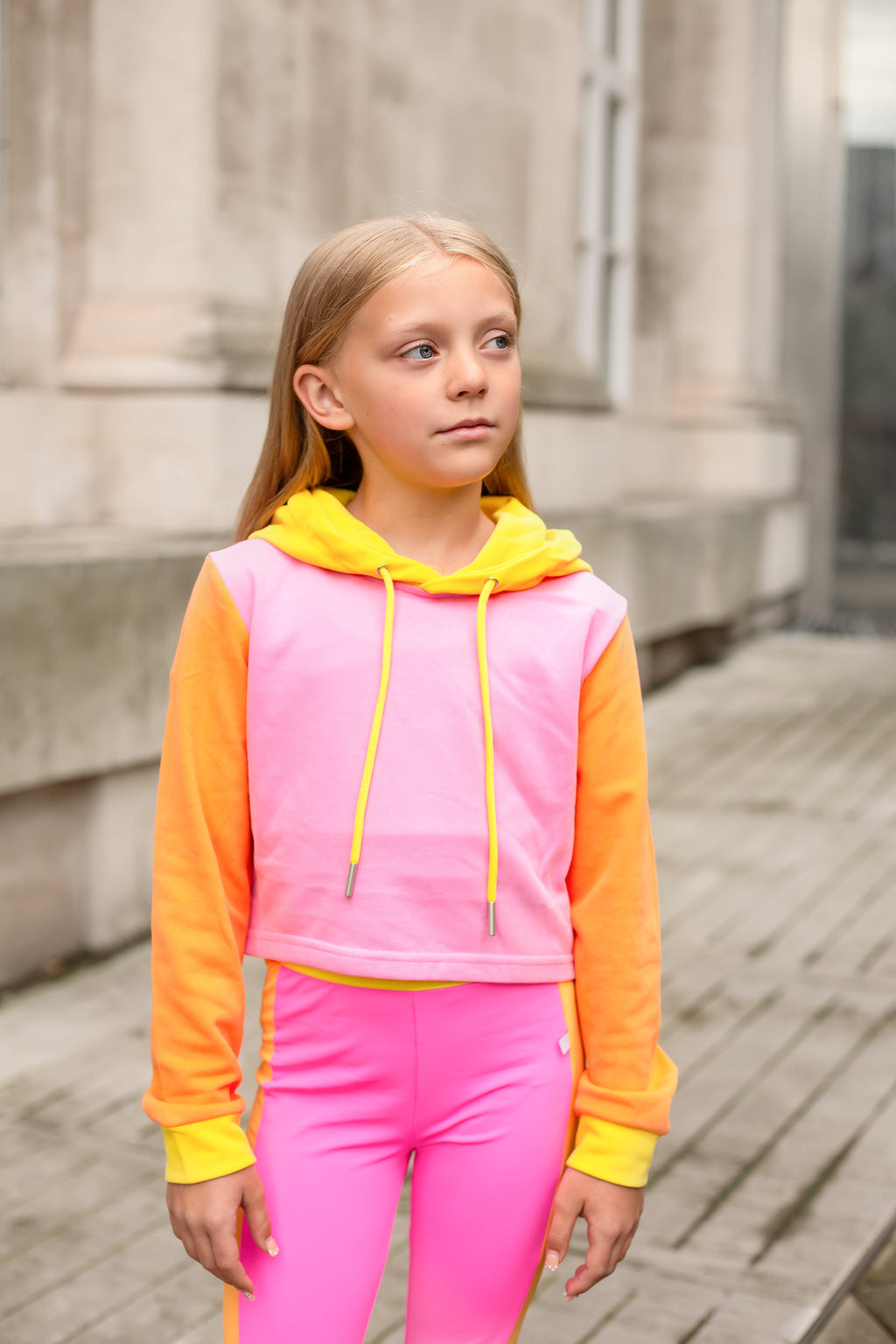 D by Dolly Tutti Fruity Cropped Hoodie Girls gym wear 