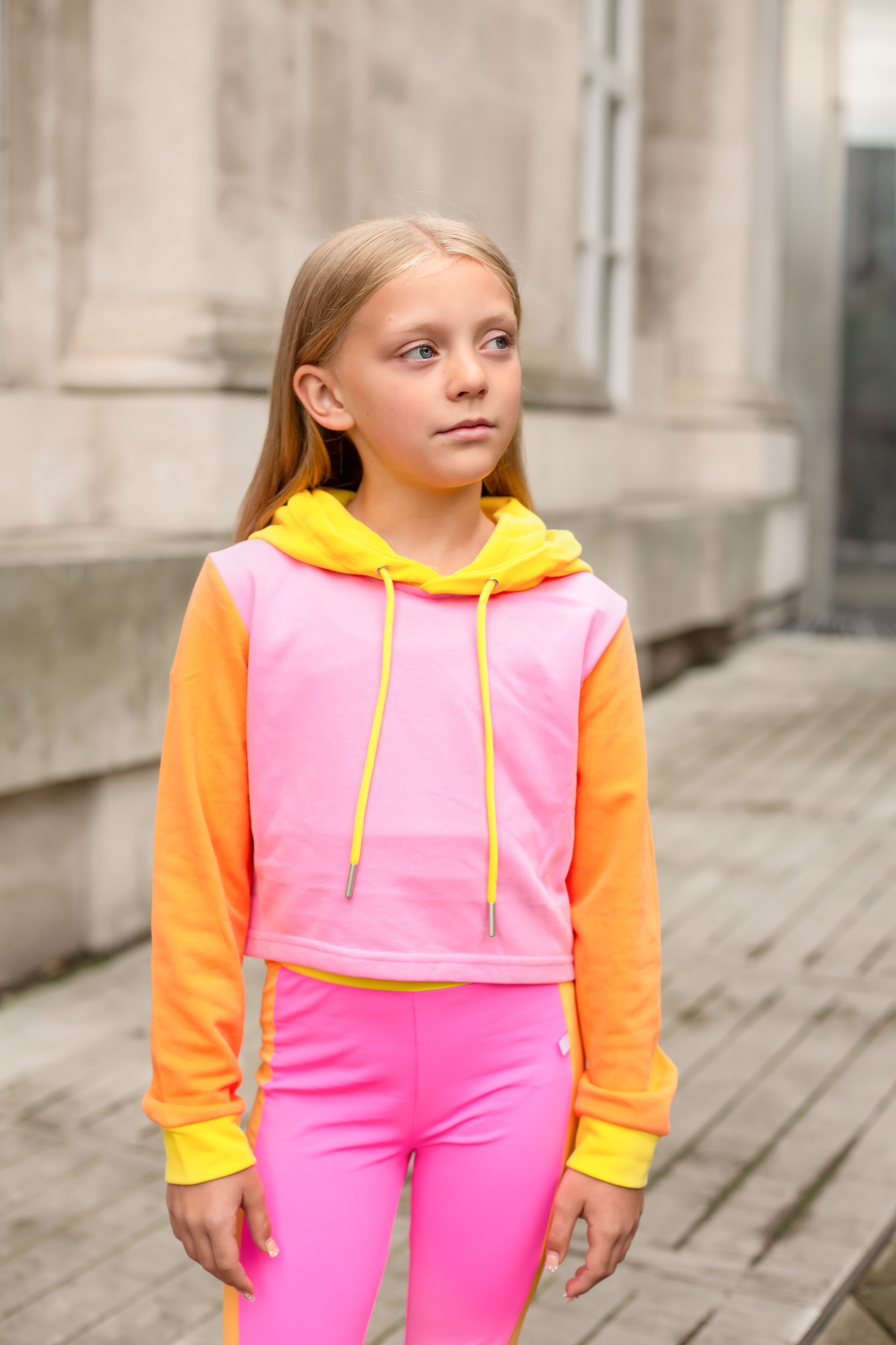 D by Dolly Tutti Fruity Cropped Hoodie Girls gym wear 