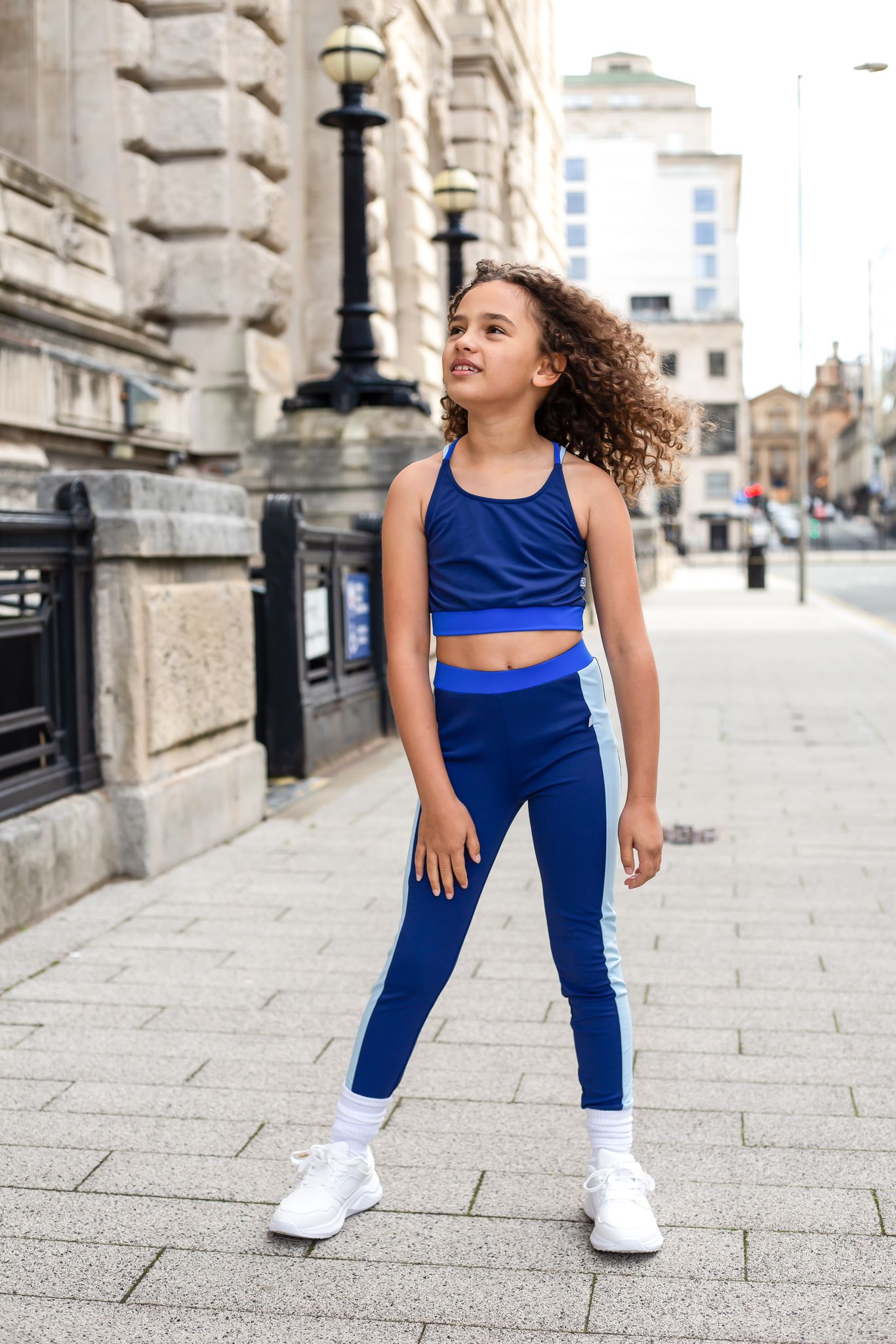 D by Dolly Sky Blue Three Piece Quarter Zip Set